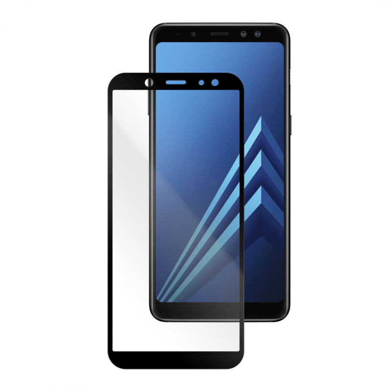 Folie Protectie Ecran Samsung Galaxy A8 (2018), Full Frame Tempered Glass Vetter GO, Negru - vetter.ro