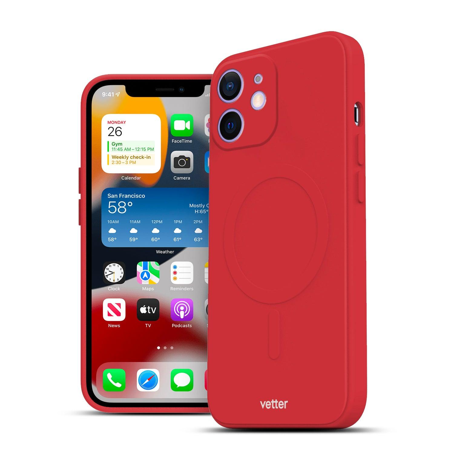 Husa iPhone 12 Soft Pro Ultra, MagSafe Compatible, Red - vetter.ro