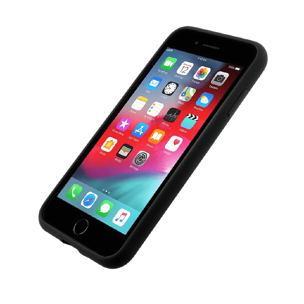 Husa Vetter pentru iPhone 8, 7, Clip-On Hybrid Protection, Shockproof Soft Edge and Rigid Matte Back Cover, Negru - vetter.ro