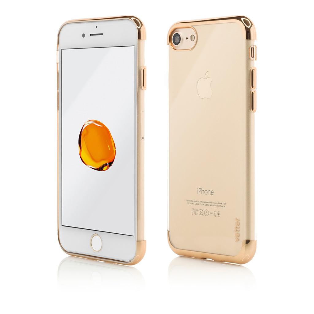Husa Vetter pentru iPhone SE2, 8, 7, Clip-On Shiny Soft Series, Gold - vetter.ro