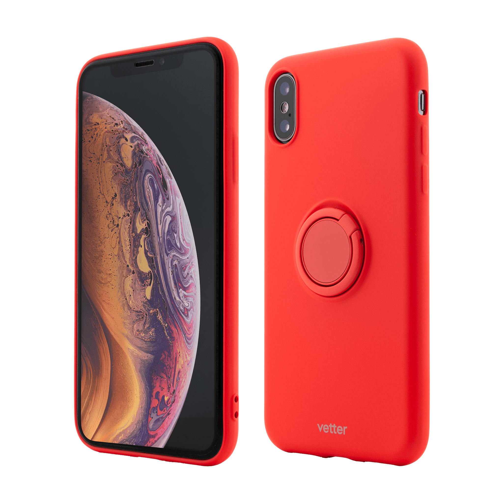 Husa Vetter pentru iPhone XS, Soft Pro with Magnetic iStand, Rosu - vetter.ro